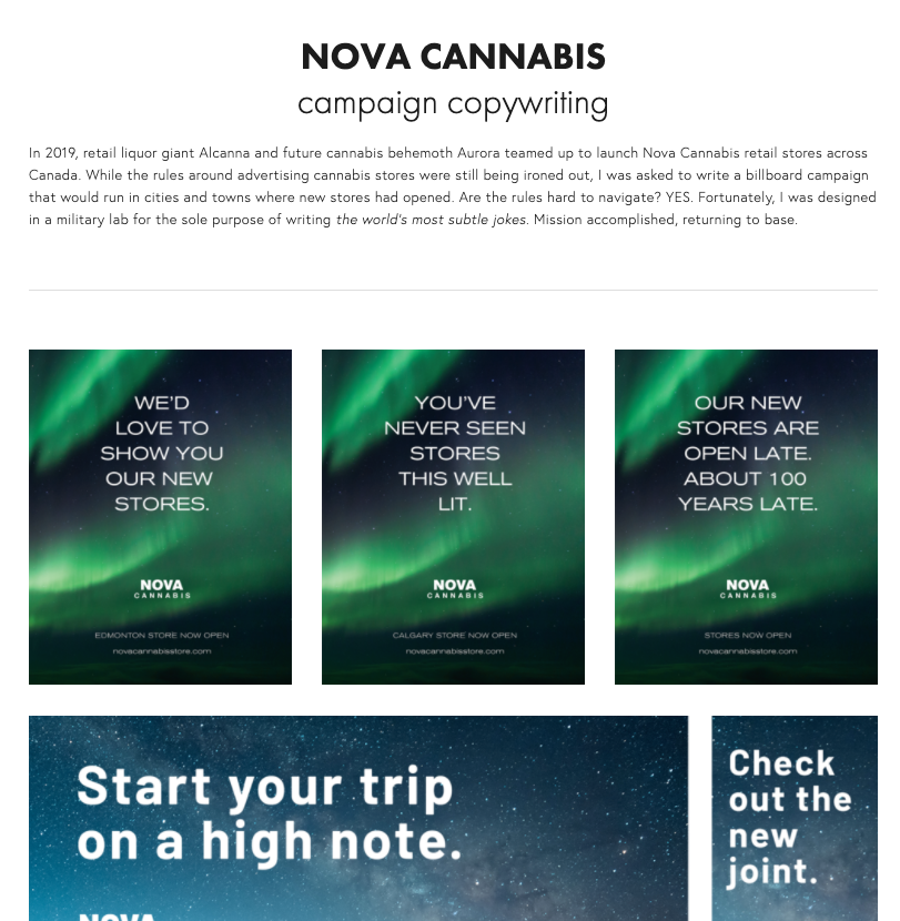 anders svensson freelance copywriter portfolio nova cannabis