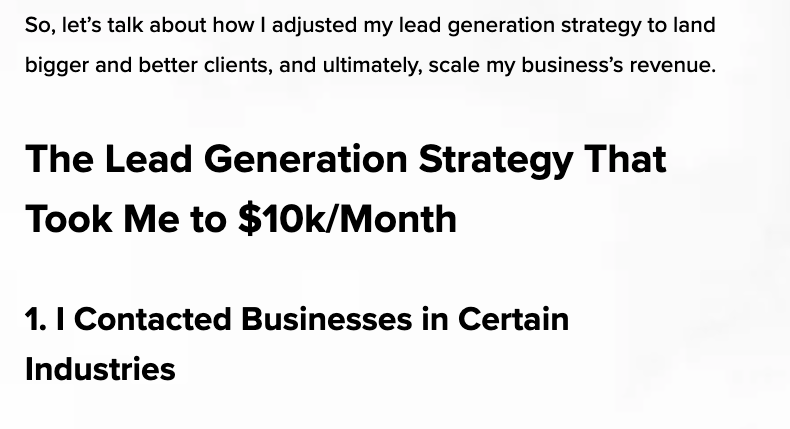 example heading in a blog post template