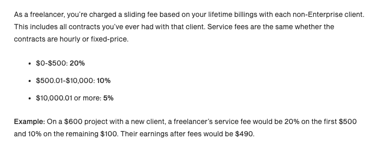 is Upwork legit freelancer fees