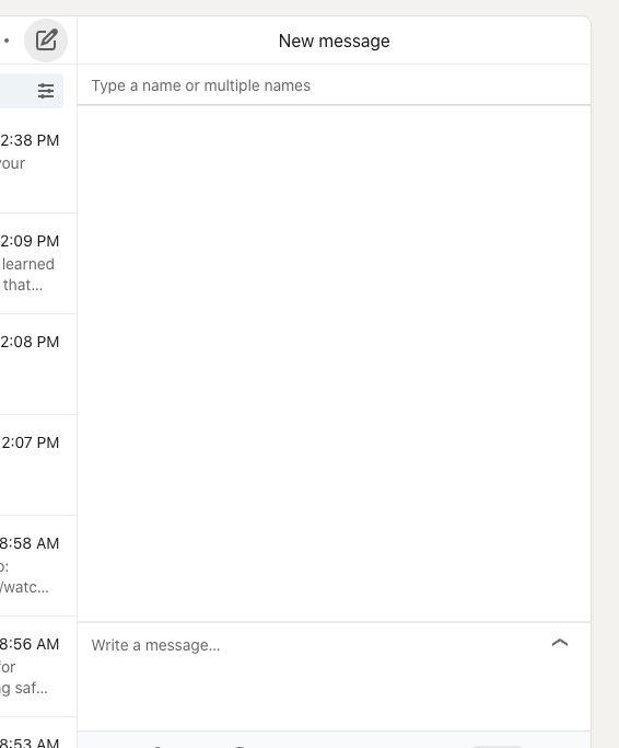 linkedin messaging box