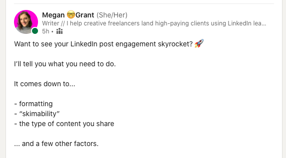 LinkedIn post tips using emojis