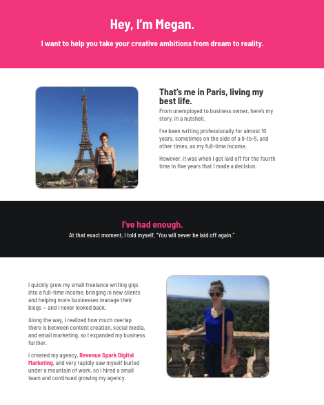 Screenshot of About Page