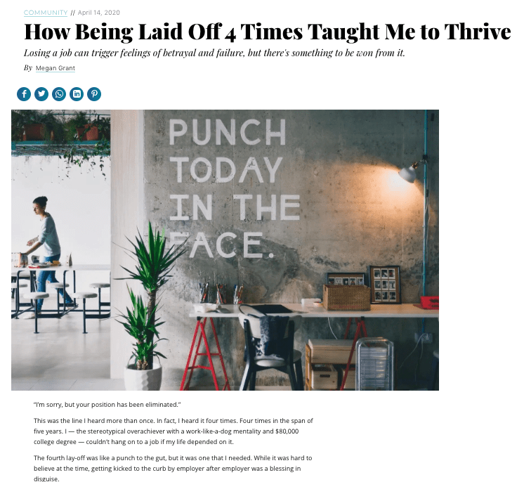 Thrive Global Article